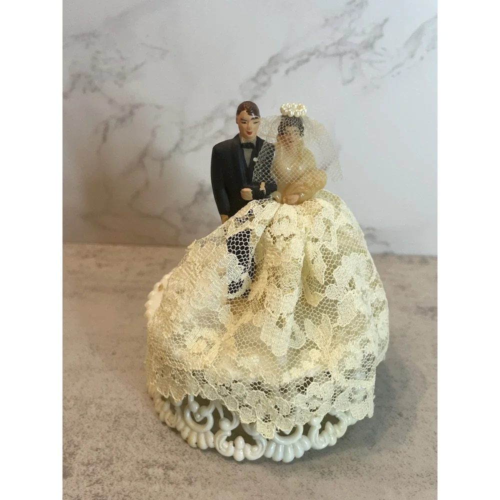 Vtg 1940s 1950s Wedding Cake Topper